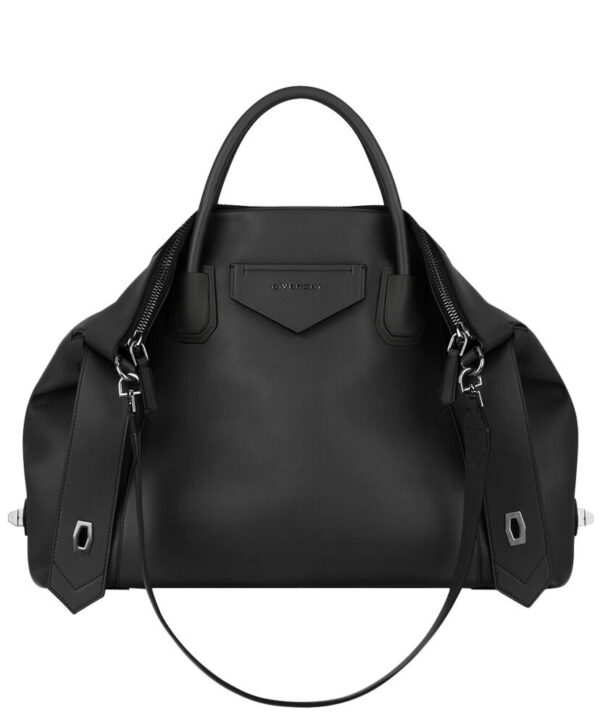 Givenchy Medium Antigona Soft Bag In Smooth Leather Black