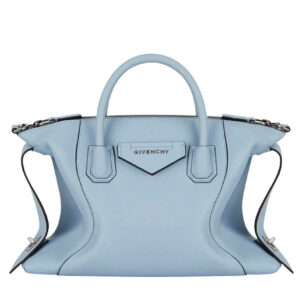 Givenchy Small Antigona Soft Bag In Smooth Leather Light Blue