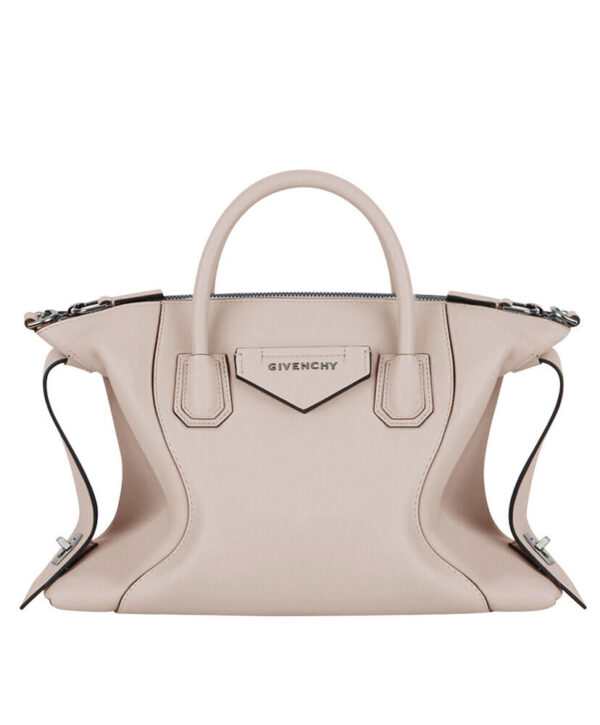 Givenchy Small Antigona Soft Bag In Smooth Leather Gray