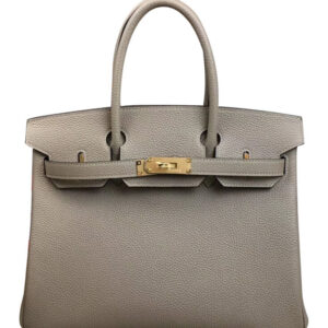 Hermes Birkin 25 Togo Leather Light Gray