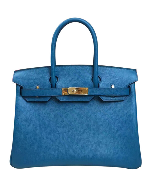 Hermes Birkin 30 Epsom Leather Paon Phw Blue