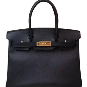 Hermes Birkin 30 Epsom Leather Paon Phw Black