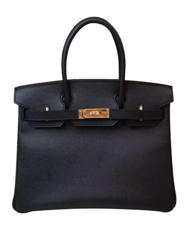 Hermes Birkin 30 Epsom Leather Paon Phw Black