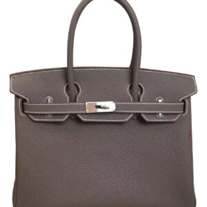 Hermes Birkin 30 Bag Togo Leather Dark Gray