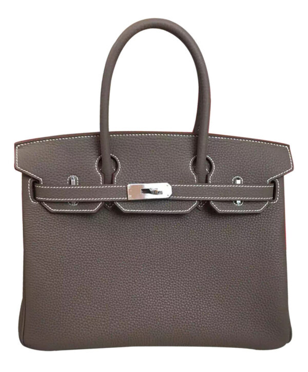 Hermes Birkin 30 Bag Togo Leather Dark Gray