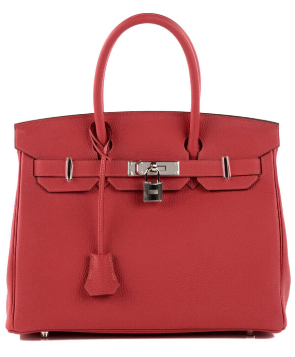 Hermes Birkin 30 Bag Togo Leather Red