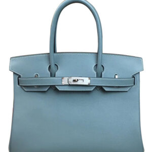 Hermes Birkin 30 Swift Leather Light Blue