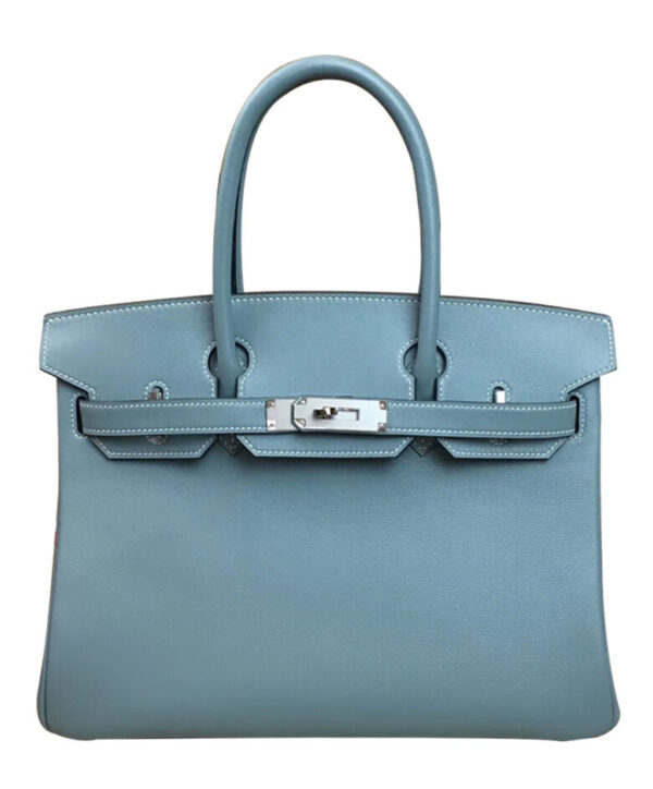 Hermes Birkin 30 Swift Leather Light Blue