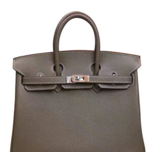 Hermes Birkin 25 Epsom Leather Paon Phw Gray