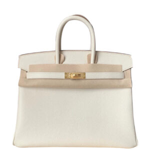 Hermes Birkin 25 Epsom Leather Paon Phw Cream