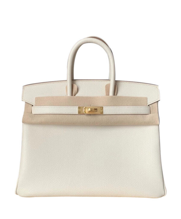 Hermes Birkin 25 Epsom Leather Paon Phw Cream