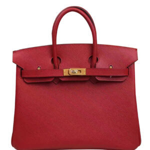 Hermes Birkin 25 Epsom Leather Paon Phw Red