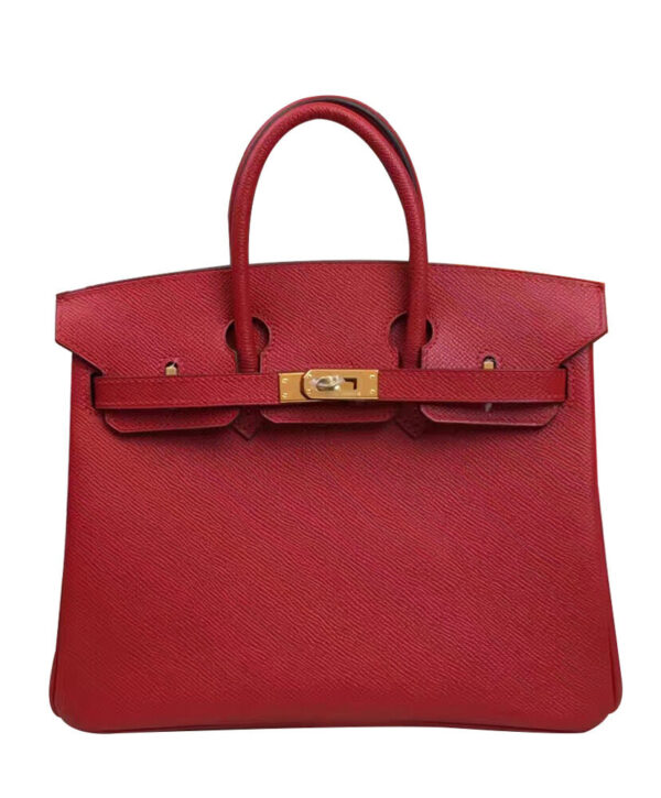 Hermes Birkin 25 Epsom Leather Paon Phw Red