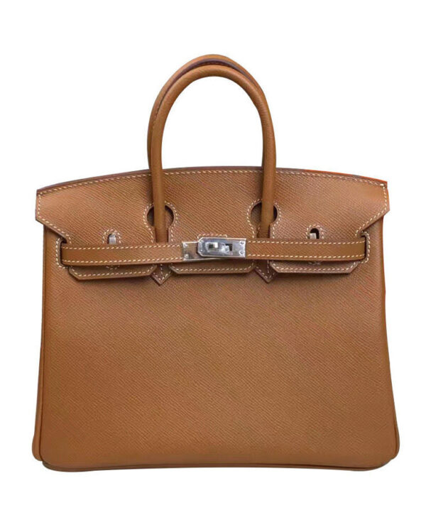 Hermes Birkin 25 Epsom Leather Paon Phw Light Coffee