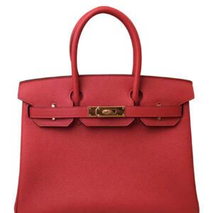 Hermes Birkin 35 Bag Togo Leather Red