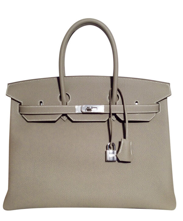 Hermes Birkin 35 Bag Togo Leather Dark Gray