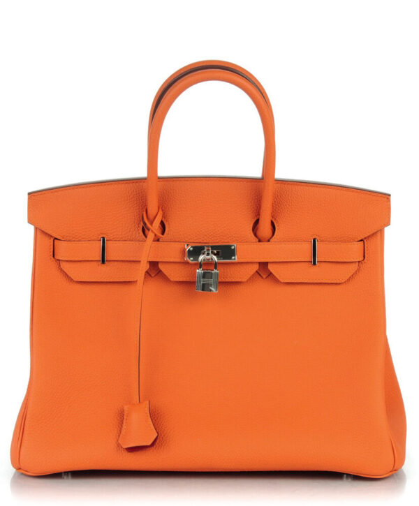 Hermes Birkin 35 Bag Togo Leather Orange