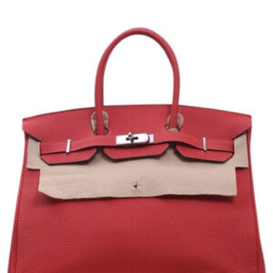 Hermes Birkin 35 Bag Togo Leather Red