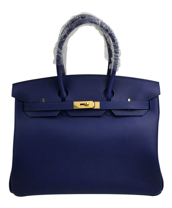 Hermes Birkin 35 Epsom Leather Paon Phw Blue