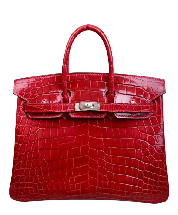 Hermes Birkin 25 Crocodile leather Red