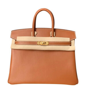 Hermes Birkin 25 Swift Leather Light Coffee