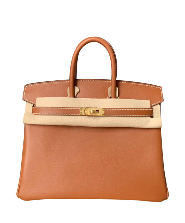 Hermes Birkin 25 Swift Leather Light Coffee