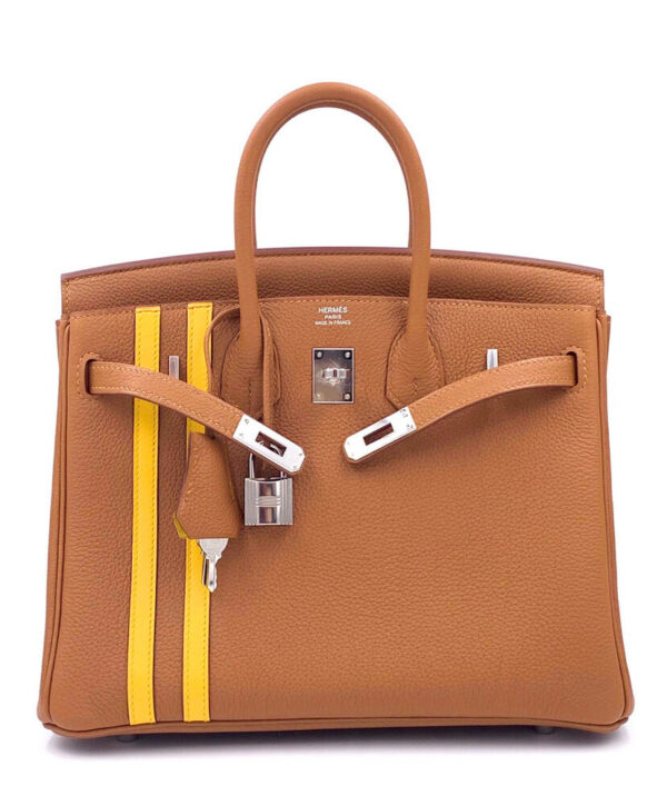 Hermes Birkin 25 Officier Togo Handbag Coffee