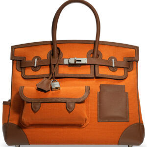 Hermes Birkin 35 Canvas & Swift Leather Cargo Orange