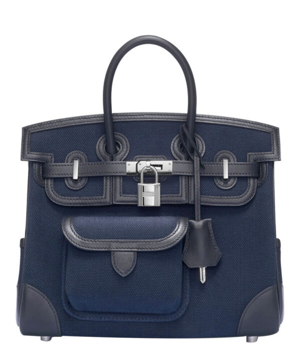 Hermes Birkin Cargo 25 Bag Dark Blue