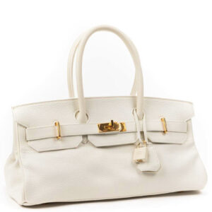 Hermes Birkin 42 Togo Handbag White