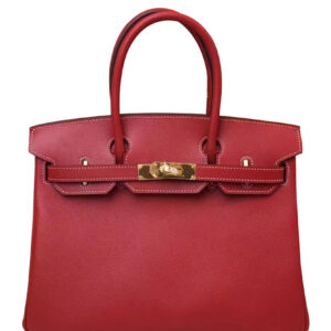 Hermes Birkin 35 Bag Togo Leather Red