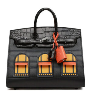 Hermes Sac Faubourg Birkin 20 So Matte Alligator Hardware Black