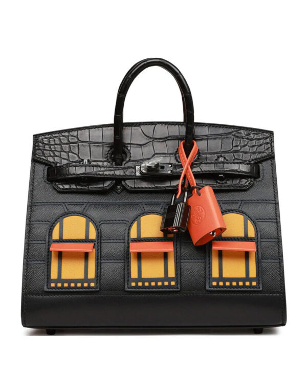 Hermes Sac Faubourg Birkin 20 So Matte Alligator Hardware Black