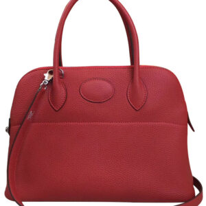 Hermes Bolide 31 Togo Leather Red