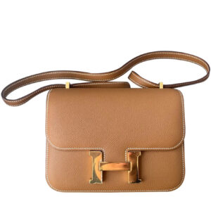 Hermes Epsom Constance 19cm Light Coffee