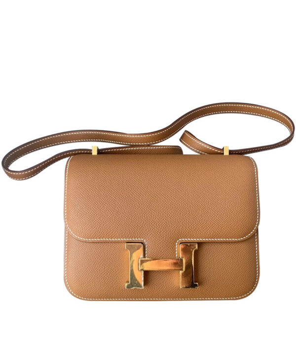 Hermes Epsom Constance 19cm Light Coffee