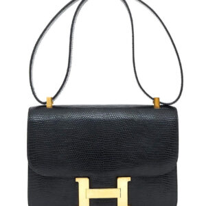 Hermes Constance Mini Lizard Skin Black