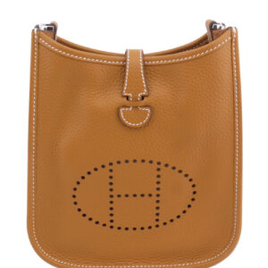 Hermes Tan Evelyne Shoulder Togo II TPM Bag Light Coffee