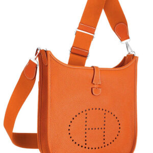 Hermes Tan Evelyne Shoulder Togo II TPM Bag Orange