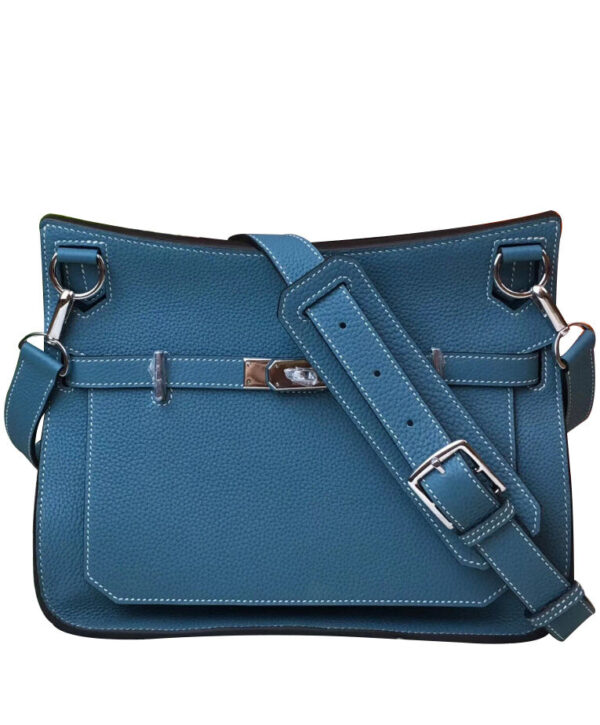 Hermes Jypsiere 28 Bag Togo Leather Blue