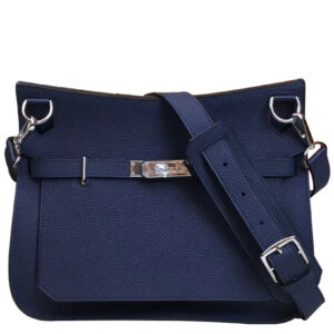 Hermes Jypsiere 28 Bag Togo Leather Dark Blue