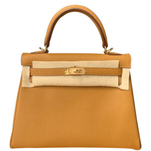 Hermes Kelly Bag 25 Togo Leather Apricot