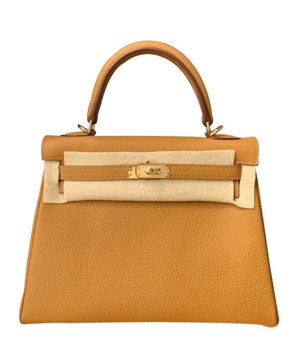 Hermes Kelly Bag 25 Togo Leather Apricot