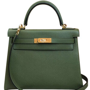 Hermes Kelly Bag 25 Togo Leather Green