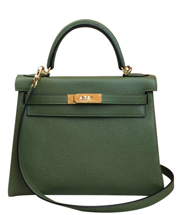 Hermes Kelly Bag 25 Togo Leather Green