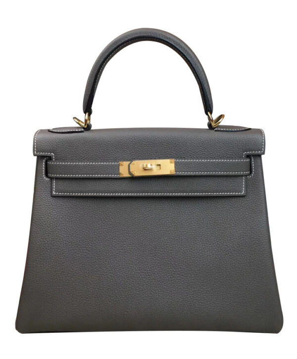 Hermes Kelly Bag 25 Togo Leather Dark Gray