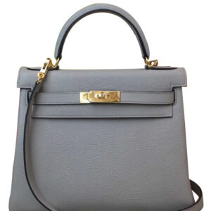 Hermes Kelly Bag 25 Togo Leather Light Gray