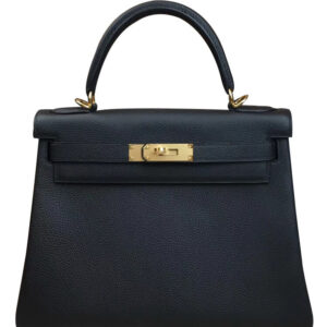 Hermes Kelly Bag 25 Togo Leather Black