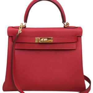 Hermes Kelly Bag 25 Togo Leather Red