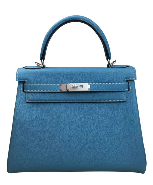 Hermes Kelly Bag 25 Togo Leather Blue